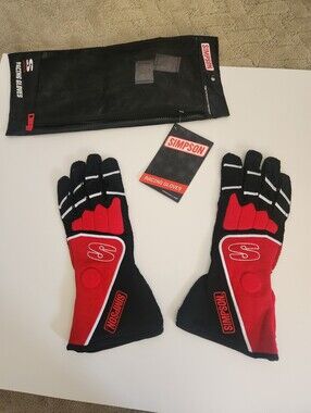 Simpson DNA Racing Gloves Red/Black In Medium NWT
